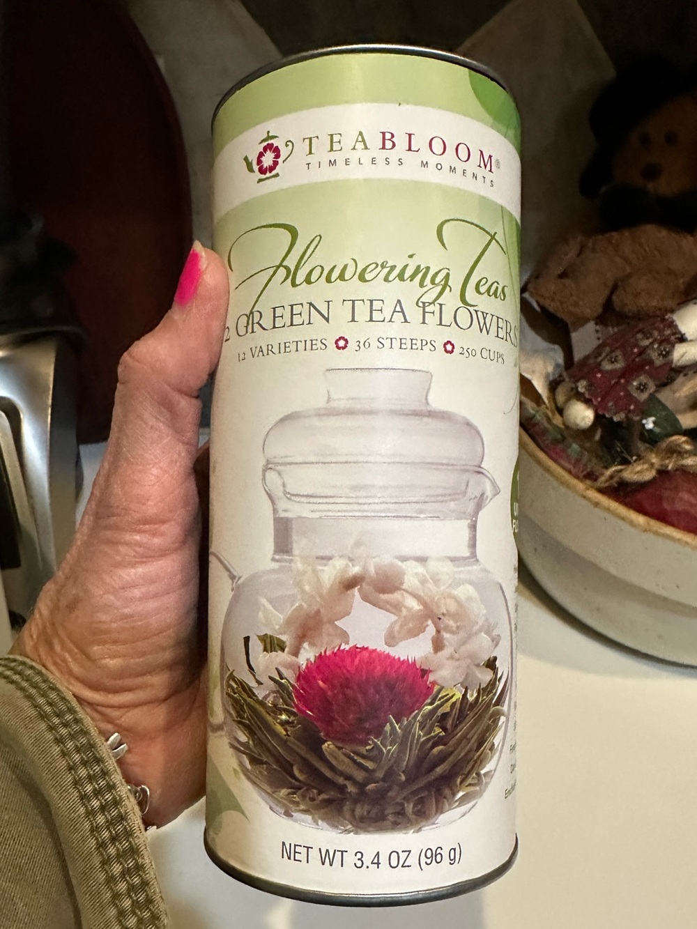 2020 TEABLOOM FLOWERING GREEN TEA FLOWERS 11 CT COLLECTIBLE TIN HEALTHY HOT COLD - Picture 10 of 12